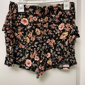 Joe Benbasset Floral Black and Pink Shorts